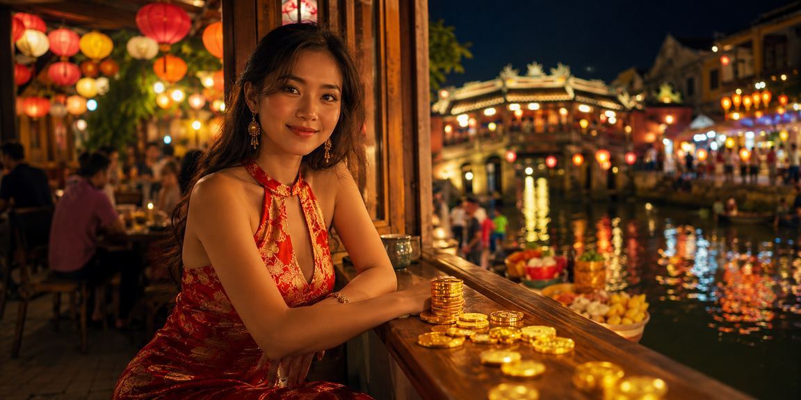 Người dùng tại Hội An thưởng thức cà phê Việt và nhận thưởng nạp tiền lần đầu qua điện thoại